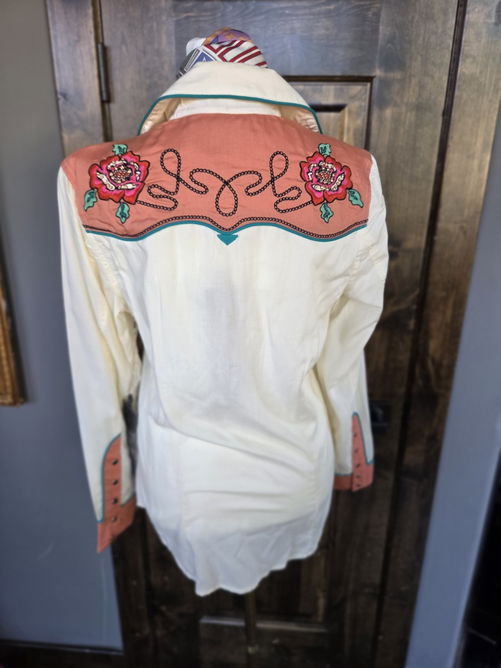 Double D Ranch String Pals of the Pioneer Shirt NWT XS Snap Beaded Embroidered - Picture 8 of 9
